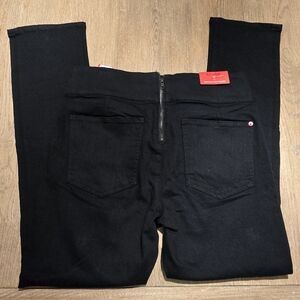 SPANX‎ Signature Waist Straight Jeans NEW Size 32 Black Zipped Back